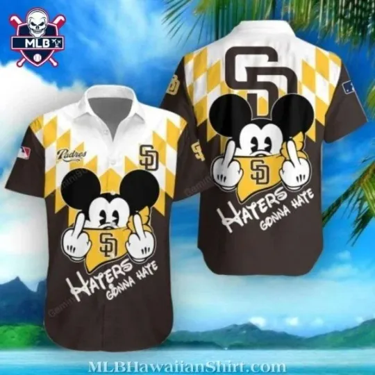 Funny Mickey Haters Gonna Hate San Diego Baseball Hawaiian Shirt , Gift for Fan