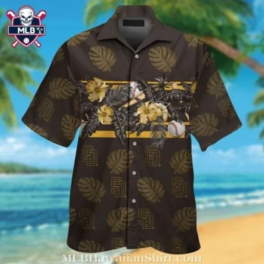 Discover San Diego Baseball Classic Pinstripe Baseball Hawaiian Shirt, Gift for Fan