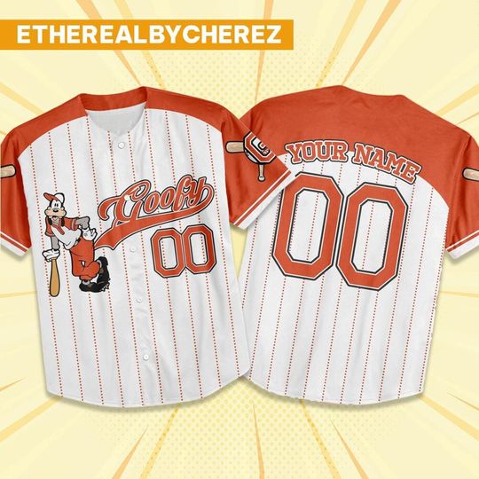 Discover Custom Disney Goofy and Friends, Personalized Disney Baseball Outfits, Goofy Birthday Jersey, Disney matching Shirts, Gift for Kids