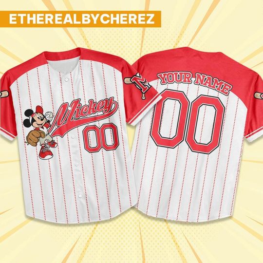 Discover Custom Disney Mickey and Friends, Personalized Disney Baseball Outfits, Mickey Birthday Jersey, Disney matching Shirts, Gift for Kids