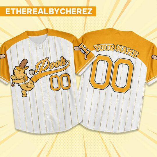 Discover Custom Disney Pooh and Friends, Personalized Disney Baseball Outfits, Winnie The Pooh Birthday Jersey, Disney matching Shirts, Gift for Kids