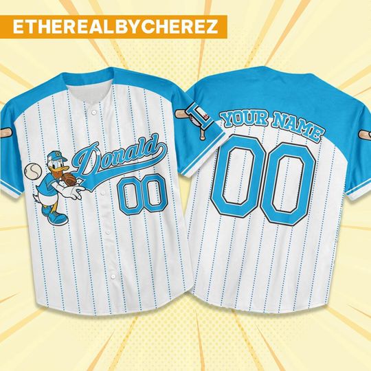 Discover Custom Disney Donald and Friends, Personalized Disney Baseball Outfits, Donald Birthday Jersey, Disney matching Shirts, Gift for Kids