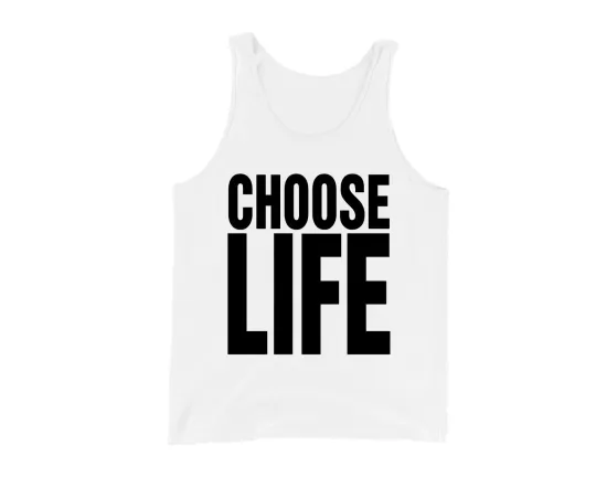 Discover Choose Life Tank Top Wham Fancy Dress Retro 80s Party 90s Gig Unisex & Mens Vest
