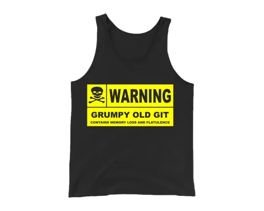 Discover Grumpy Vest Old Git Warning Fathers Day Gift Dad Grandad Birthday Adults Tank