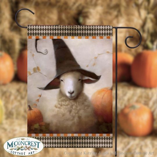 Discover Fall Halloween Sheep Garden Yard Flag, Fall Sheep Cute Yard Banner, Primitive Fall Halloween Decor, Fall Harvest Sheep House Flag