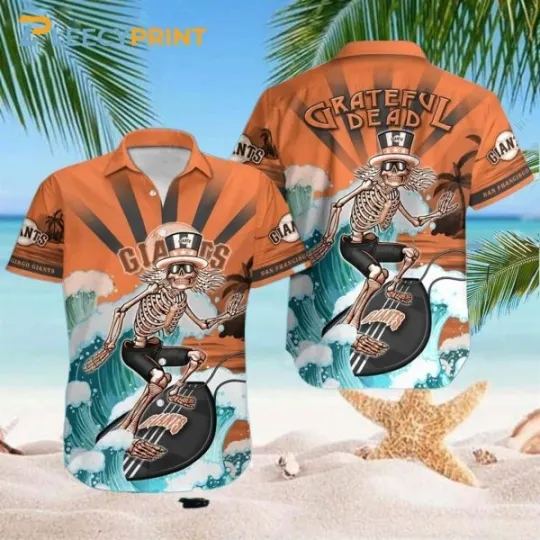 San Francisco Baseball Grateful Dead Hawaiian Shirt, Gift for Fan