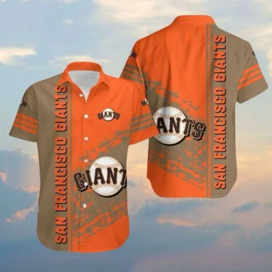 Discover San Francisco Baseball Retro Brush Stroke Hawaiian Shirt Unisex Adults, Gift for Fan