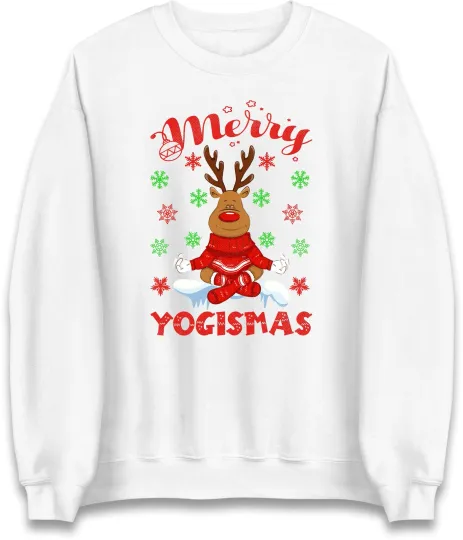 Merry Christmas Yoga Sweatshirt Christmas Holiday Hoodie