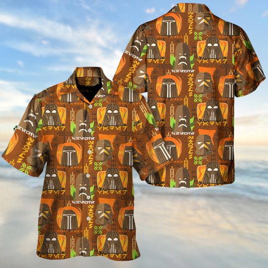 Star Wars Movie Hawaiian Shirt, Star Wars Fan Hawaiian Shirt, Darth Vader Summer Shirt, Chewbacca Vacation Shirt, Han Solo Beach Shirt