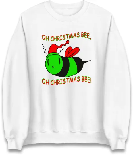 Discover OH Christmas Bee Holiday Christmas Sweatshirt Retro Funny Jumper
