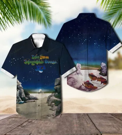 Discover Yes Band Tales From Topographic Oceans Hawaiian Shirt, shirt US size