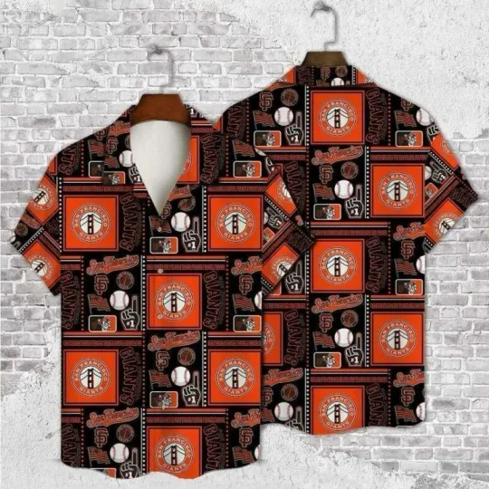 San Francisco Baseball Vintage Grid Hawaiian Shirt Unisex Adults, Gift for Fan