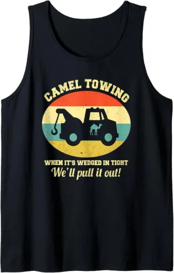 Camel Towing Retro Adult Humor Funny Halloween Tank Top