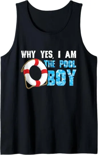 Funny Pool Boy Tank Top for Swimmers