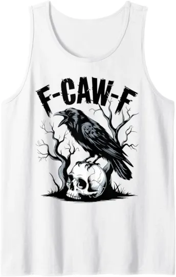 Black Crow F-Caw-F Funny Bird Tank Top