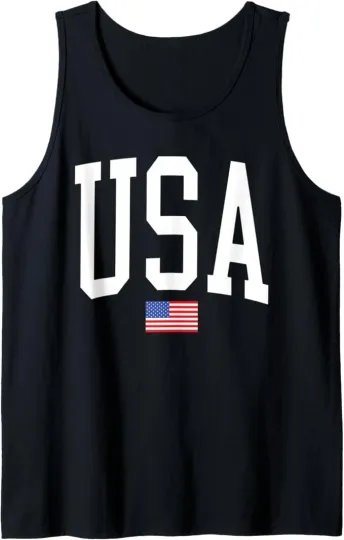 Discover USA American Flag Patriotic Tank Top