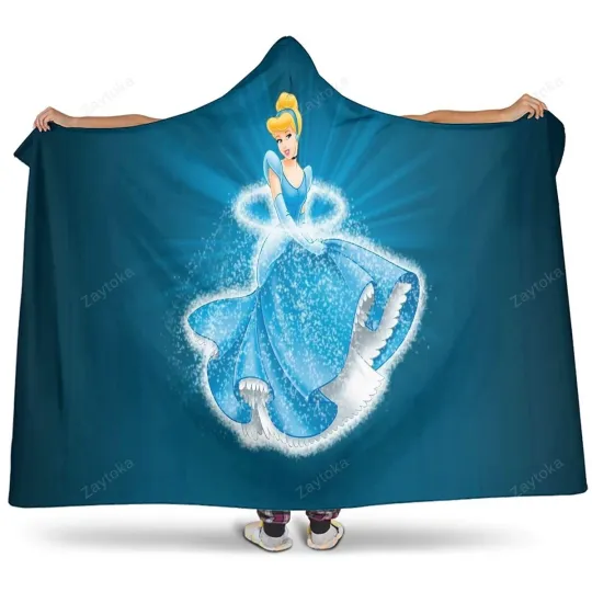 Discover Cinde Full Printing Hooded Blanket Cozy Warm Wearable Throw Gift