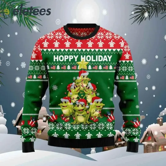 Discover Frog Christmas Tree Ugly Christmas Sweater