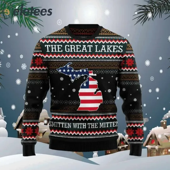 Discover Michigan Smitten With The Mitten Ugly Christmas Sweater