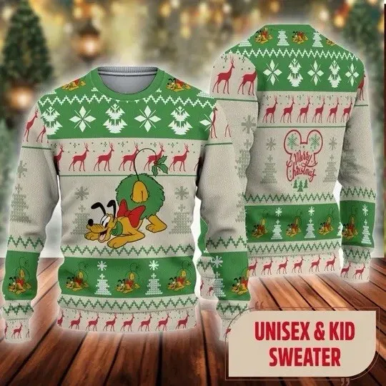 Discover Pluto Christmas Ugly Sweater, Pluto Christmas
