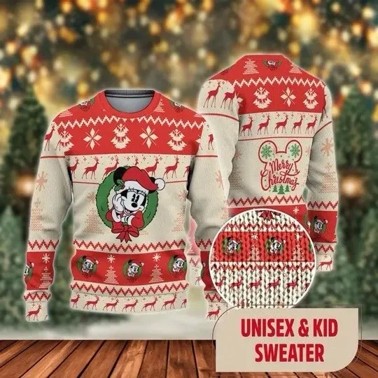 Discover Christmas Minnie Mouse Ugly Sweater