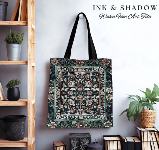 Discover Woven Elegance Ornate Tapestry Bag | Whimsical Ethereal Renaissance Eclectic Tote Bag Antique Victorian Maximalist Everyday Bag Whimsigothic