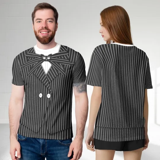 Jack Skellington Cosplay Costume Father Of Nightmare Halloween Tshirt 3D