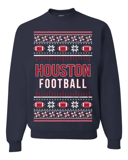 City of Houston HOU American Football Unisex Crewneck Sweatshirt