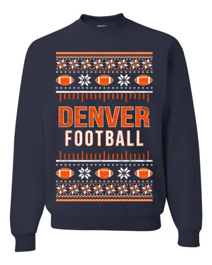 City of Denver DEN American Football Unisex Crewneck Sweatshirt