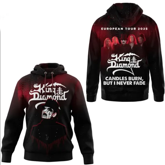Discover King Diamond European Tour 2025 Unisex 3D Printed Hoodie, All Over Print