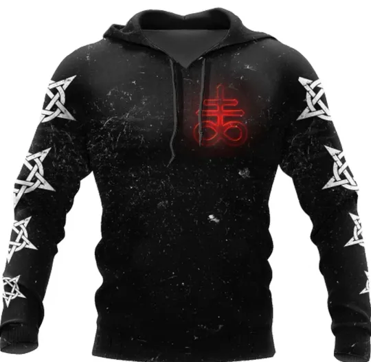 Unisex 3D Satanic Baphomet Hoodie Pullover