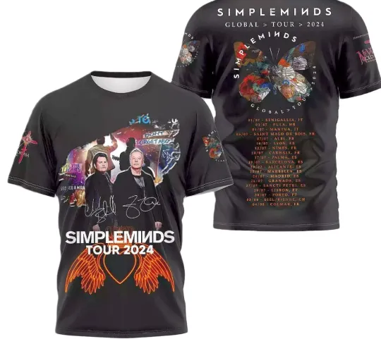 Discover Simple Minds 2024 Global Tour AOP 3D T-Shirt