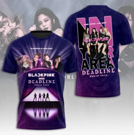 Discover Blackpink 2025 Deadline World Tour AOP 3D T-Shirt