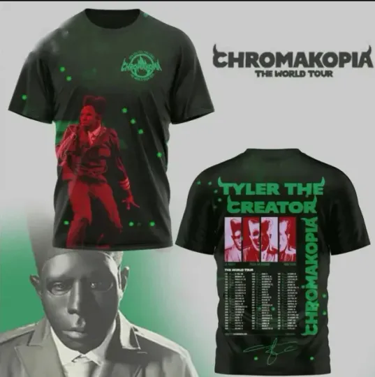 Tyler The Creator Chromakopia Tour 2025 AOP 3D T-Shirt