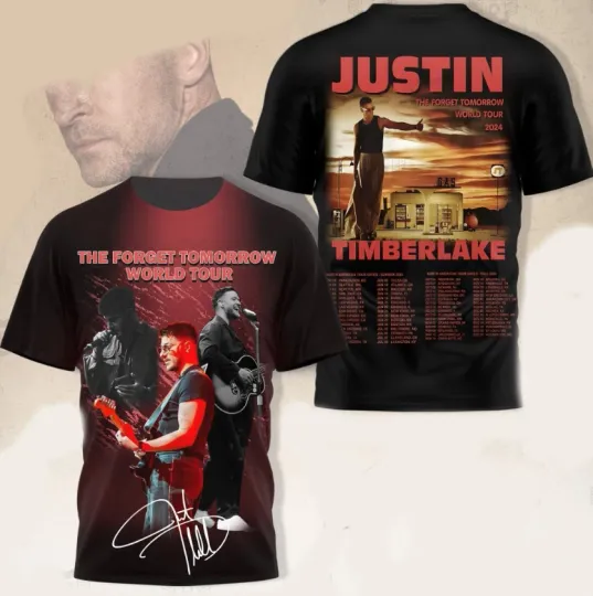 Discover Justin Timberlake The Forget Tomorrow World Tour AOP 3D T-Shirt