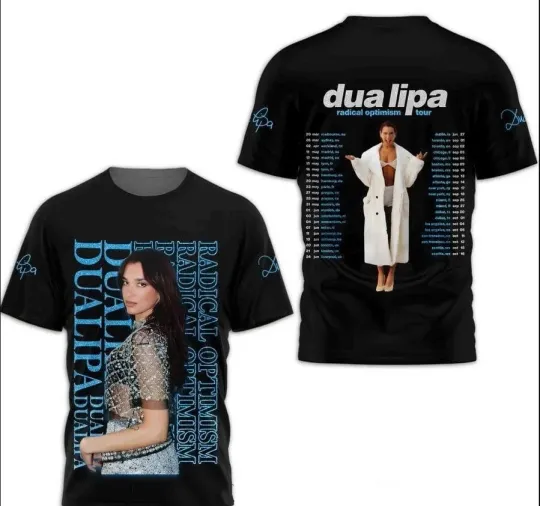 Discover Dua Lipa Radical Optimism Tour AOP 3D T-Shirt