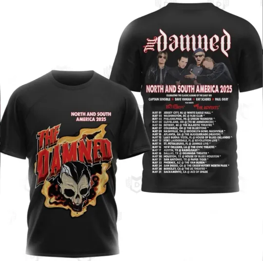 Discover The Damned – North And South American Tour 2025 AOP 3D T-Shirt