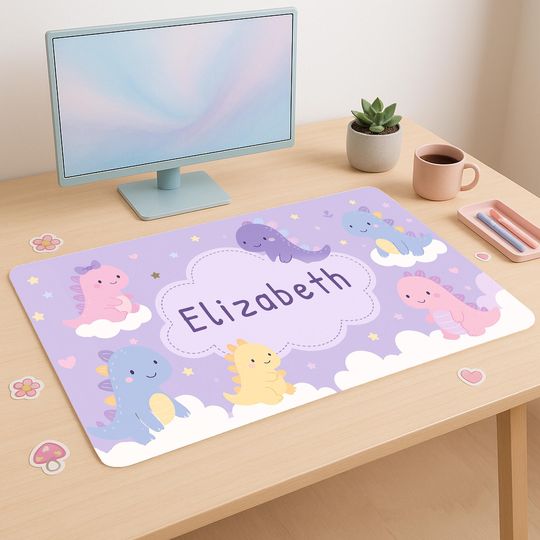 Discover Custom Kawaii Dragon Desk Mat Mousepad