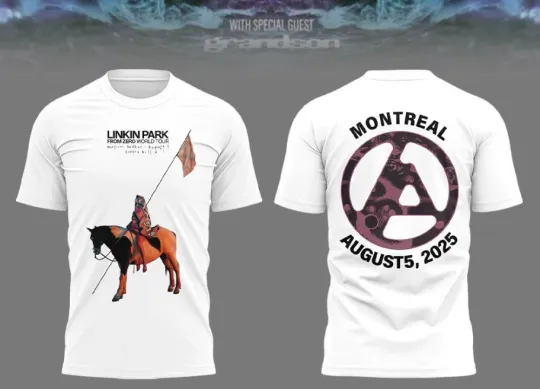 Discover Linkin Park Music From Zero World Tour in Montreal At Centre Bell AOP 3D T-Shirt