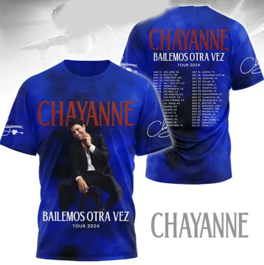 Discover Chayanne Bailemos Otra Vez Tour 2024 AOP 3D T-Shirt