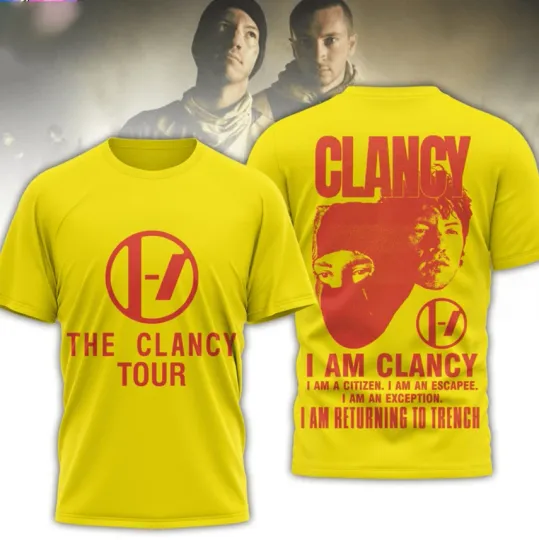 Pilotss band The Clancy Tour AOP 3D T-Shirt