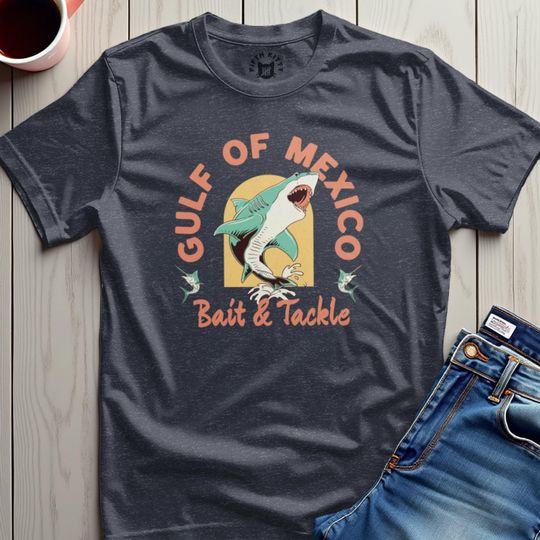 Gulf of Mexico Shark Tee: Coastal Beach T-Shirt