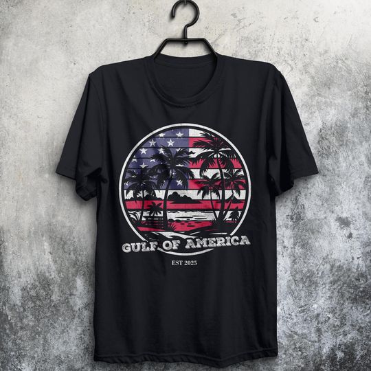 Discover Gulf of America Vintage Patriotic Shirt, The Gulf of America Vintage Style Tshirt, Make America Great Again, American Flag, Patriotic Gift