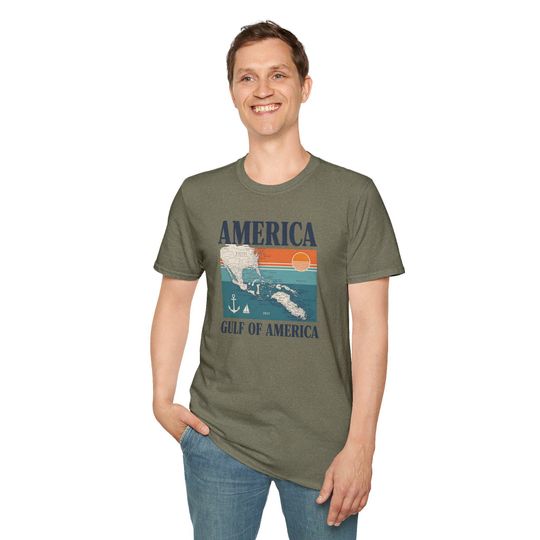 Gulf of America T-Shirt: Coastal Vacation Tee, Soft Cotton