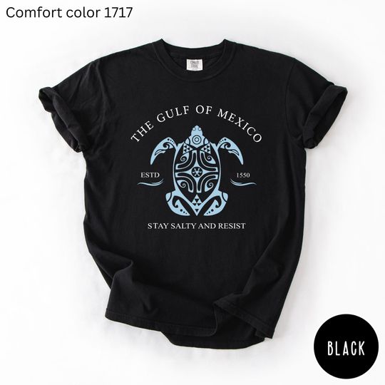 Discover Gulf of Mexico Stay Salty Resistance Shirt  Gulf Coast t-shirt Mexico Beach Shirt Texas Albm Florida Beach shirt Mexico Resist Anti Trump