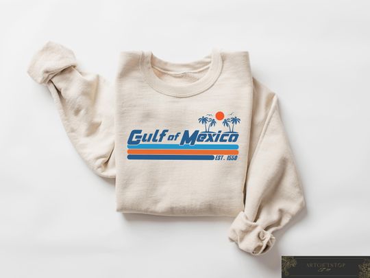 Discover Gulf Of Mexico Sweatshirt, Gulf Retro Coast T-shirt, Gulf Of Mexico Beach Shirt, Mexican Mom Gift, Mexico Lover Tee, Trendy Latino Outfit