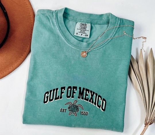 East Gulf of Mexico Shirt 1550  Historic Coastal T-Shirt  Gulf Coast Heritage Graphic Tee  Gift for Ocean History Lovers Comfort Colors