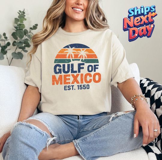Gulf Of Mexico Est 2025 Shirt, Retro Gulf Of Mexico Shirt, Gulf Of Mexico Tee, Gulf of America Patriotic Shirt, American Gulf Coast
