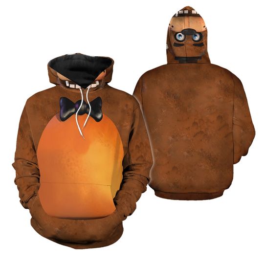 Christmas Freddy Fazbear Fnaf Cosplay Hoodie Jogger, Five Nights At Freddy Costume, Fnaf Workout Pants, Horror Video Game Shirt