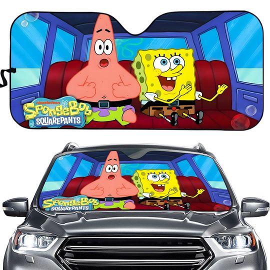 Car Sunshade Spongebob Squarepants Auto Sun Shade Insulated Sunshade
